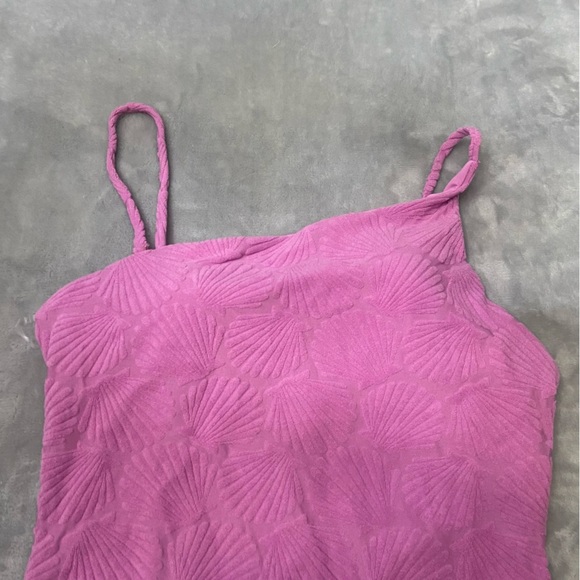 New! Beach Riot Shell Pink Purple Terry Athena One Piece Swimsuit 24802 - Picture 4 of 9